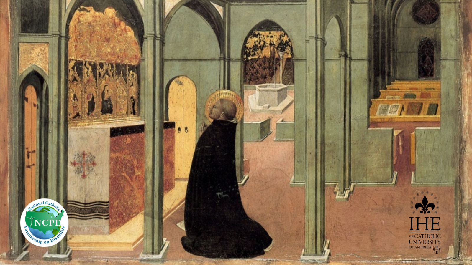 Saint Thomas Aquinas adoring the Eucharist 