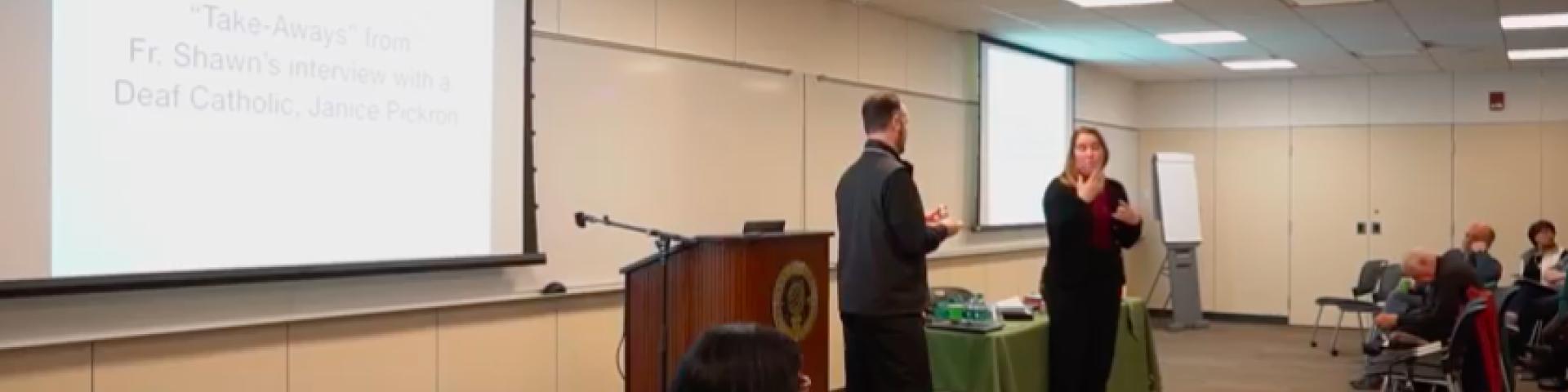 Picture of Shawn Carey giving a lecture 