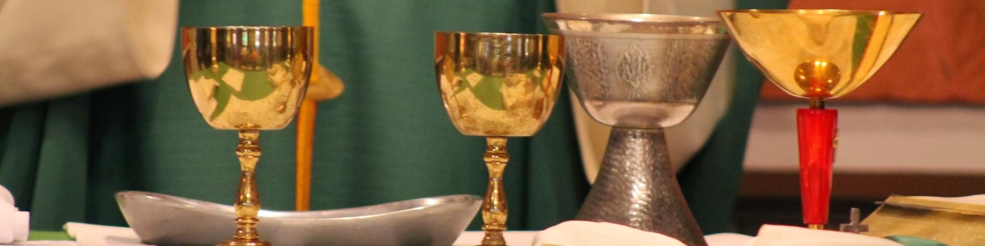 Picture of chalices during the consecration 