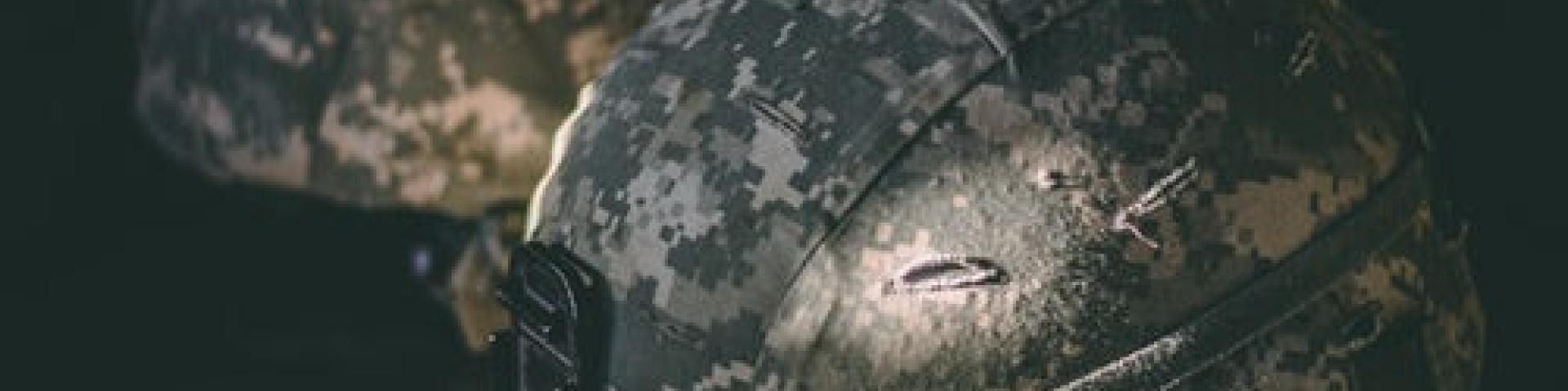 Picture of a military helmet 