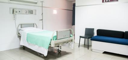 Empty hospital room